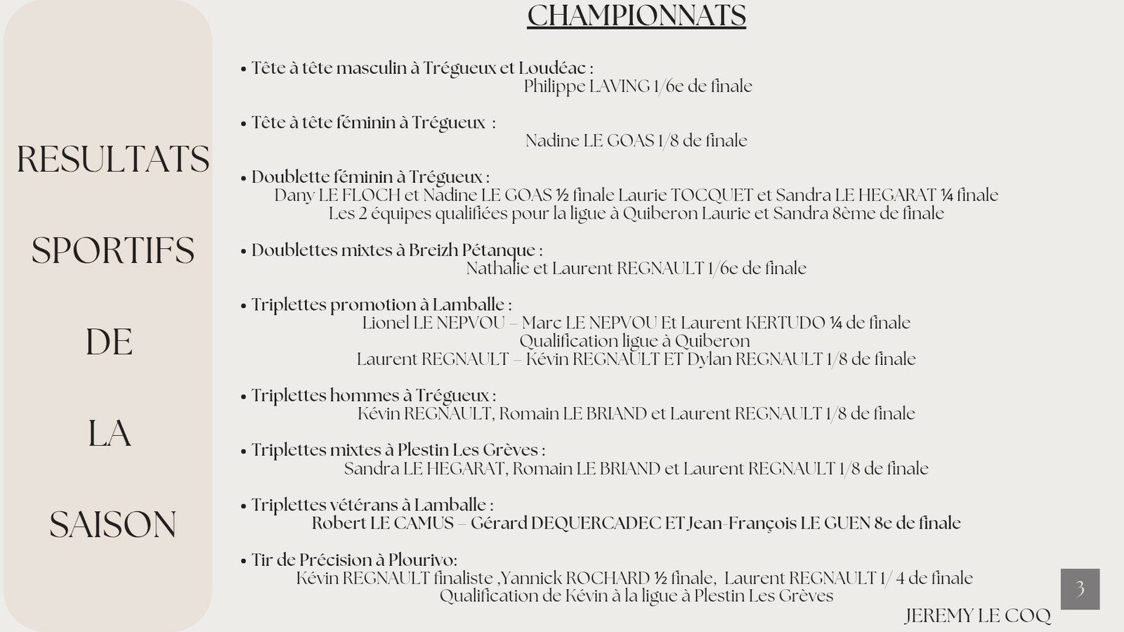 Résultats de l'année 2025
